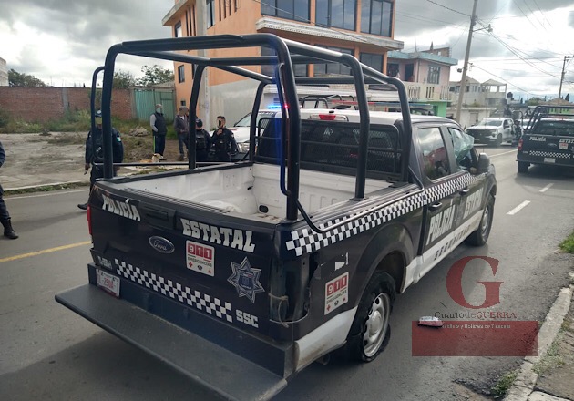 Presuntos talamontes agreden a policías estatales, en Acxotla del Monte, Teolocholco