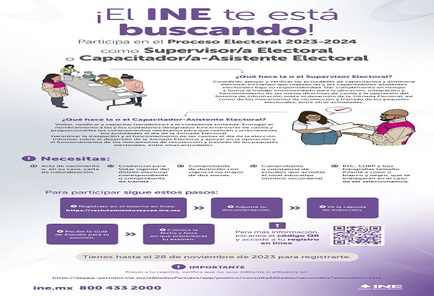 Inicia INE proceso de selección de supervisores electorales y capacitadores asistentes electorales en Tlaxcala