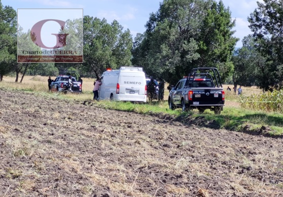 Ubican restos humanos calcinados de una persona, en terrenos de labor, en Yauhquemehcan