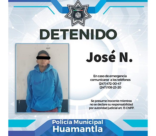 Detiene Policía de Huamantla a persona señalada por robo a comercio
