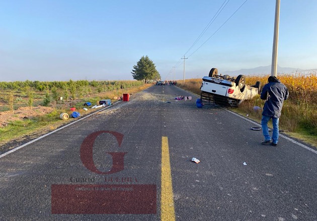 Muere un hombre en accidente en Tlaxco; su acompañante falleció en el hospital