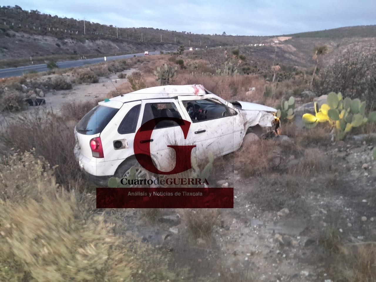 En Cuapiaxtla, muere un hombre tras volcadura en la Amozoc-Perote