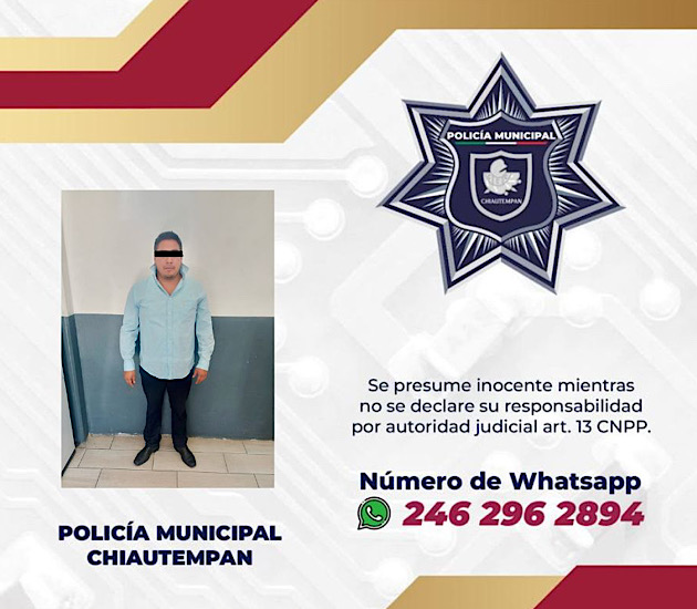 Detiene Policía de Chiautempan a masculino por atropellar a menor de edad