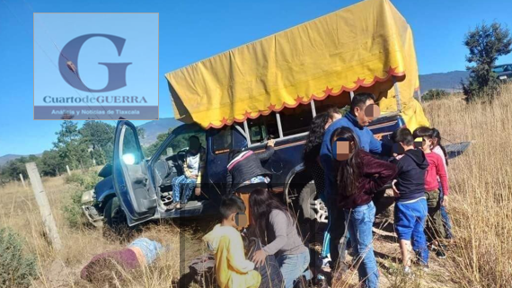 Choque entre dos vehículos deja tres lesionados, en la Tlaxco-Apizaco
