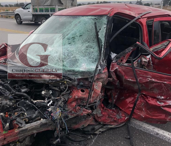 Deja al menos cuatro lesionados choque en la Perote-Amozoc, a la altura Zitlaltepec