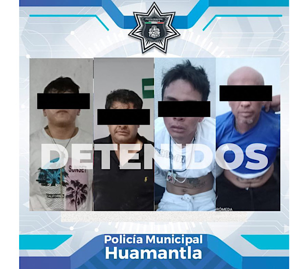Frustra robo Policía de Huamantla y detiene a presuntos asaltantes