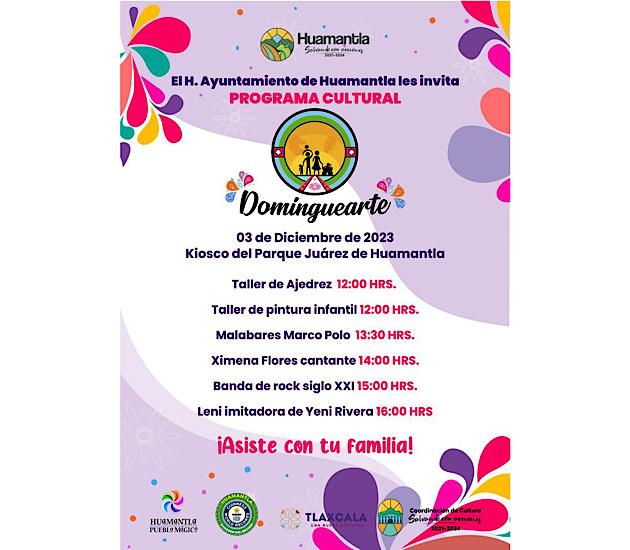 Inicia el último mes del año con una edición más de Dominguearte en Huamantla