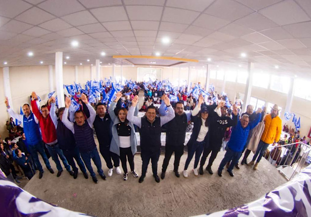 PAN muestra músculo en Tlaxco, inician giras azules de organización