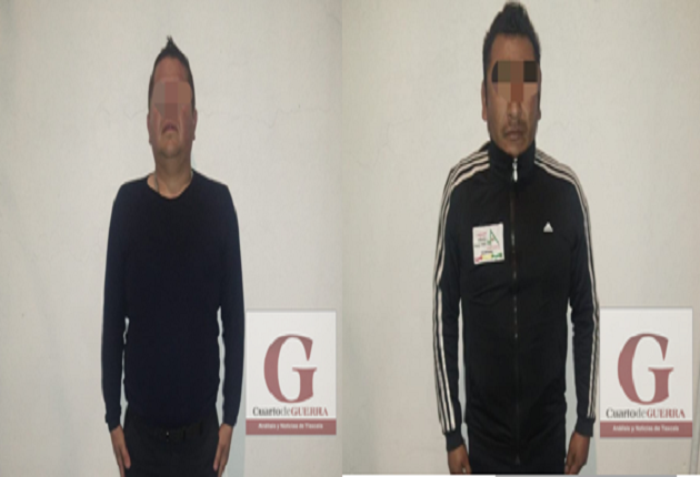 Detienen a dos policías de Apetatitlán por no acreditar un arma de fuego larga; vestían de civiles