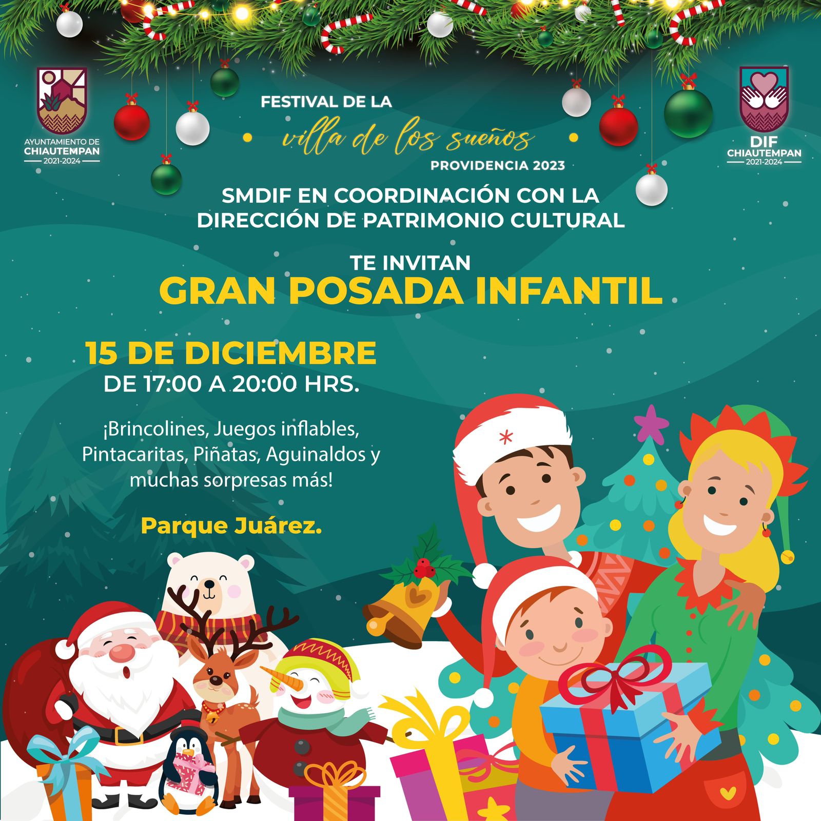 Este viernes habrá eventos navideños y la Gran Posada Infantil en Chiautempan