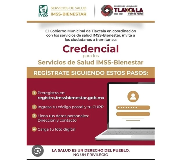 Promueven en Tlaxcala Capital registros para servicios IMSS -Bienestar