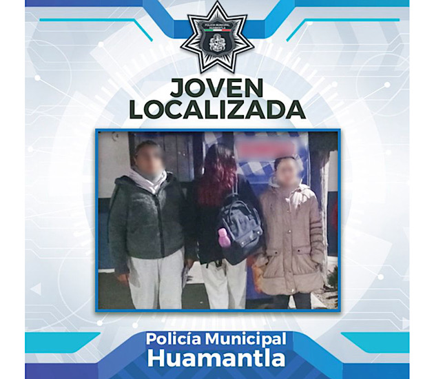 Localiza Policía de Huamantla a joven extraviada