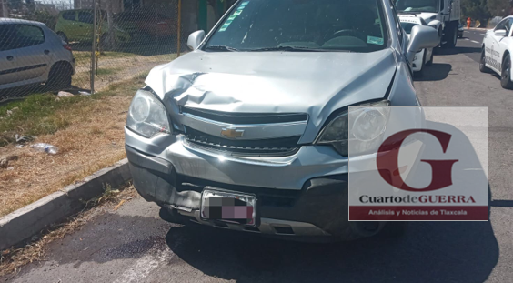 Aparente exceso de velocidad e imprudencia provoca choque en la Tlaxcala-Texmelucan