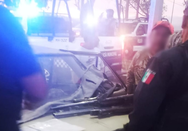 Atiende Policía Municipal de Huamantla llamada de auxilio al ser detectados sujetos con arma de fuego