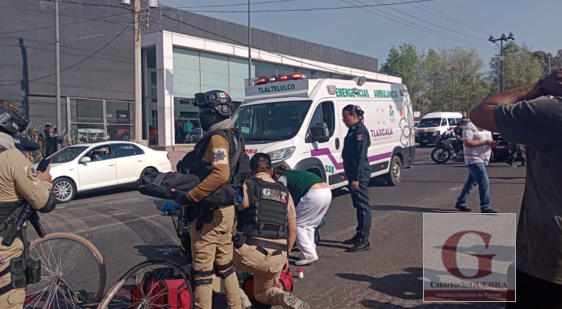 Atropellan a adulto mayor cuando viajaba en su bicicleta, en Chiautempan; su estado de salud es delicado