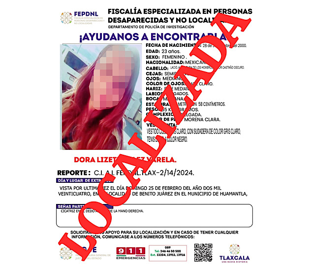 Policía de Investigación presenta ante Fiscalía a mujer reportada como no localizada: PGJE