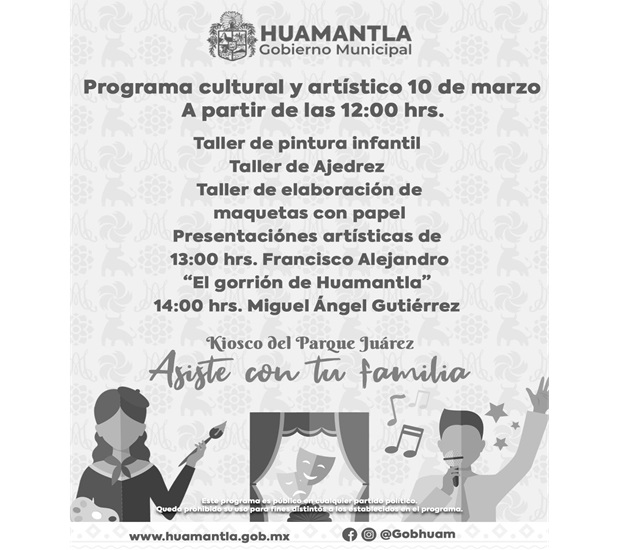 En Huamantla un fin de semana de música y arte para toda la familia