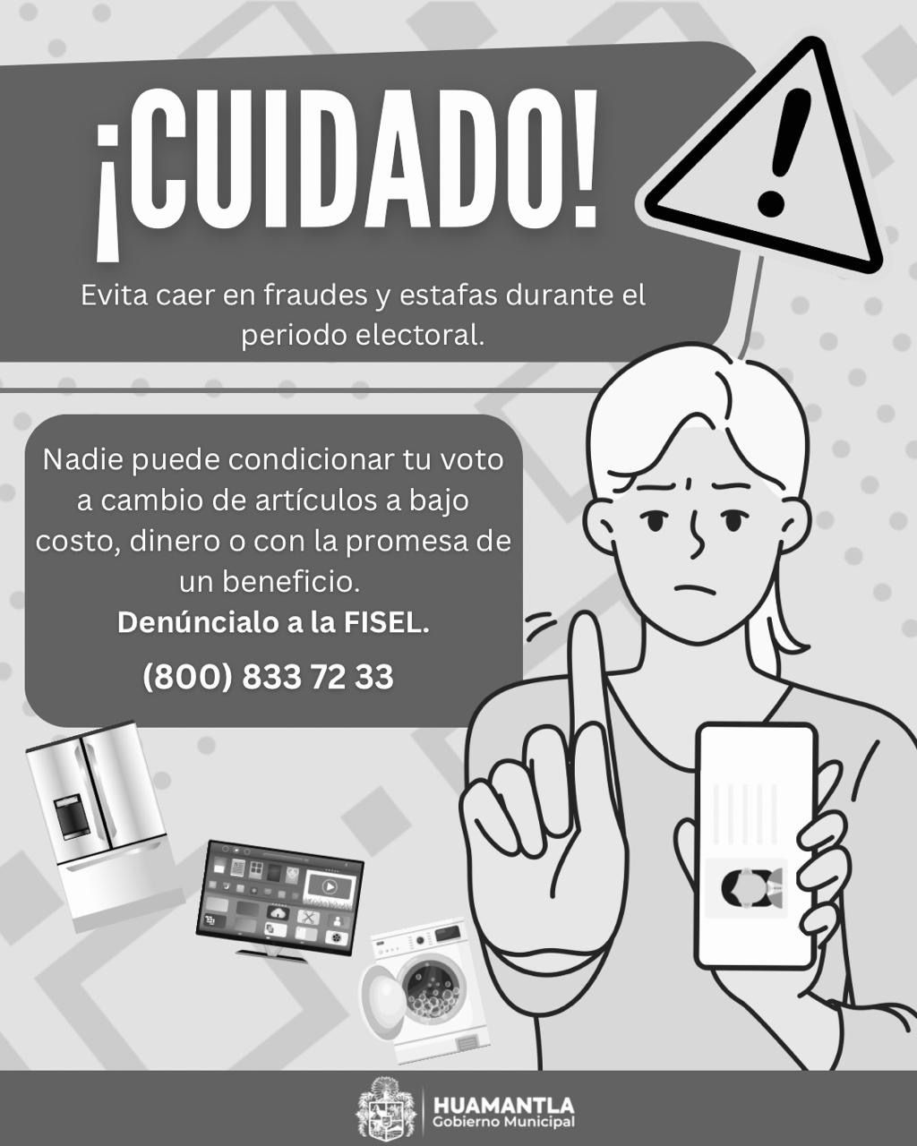 Ayuntamiento de Huamantla llama a la ciudadanía a evitar caer en fraudes