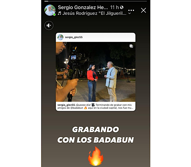 Derrocha Sergio González más de 125 mil pesos por un video con Badabun