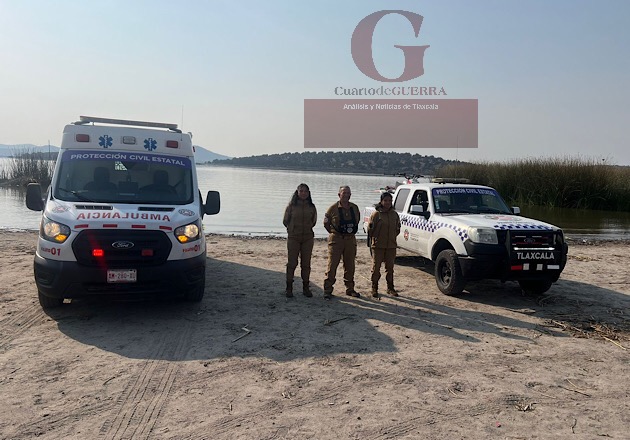 En Laguna de Atlangatepec implementan operativo elementos de Protección Civil Estatal