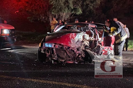 Cinco lesionados, entre ellos un prensado deja carambola en Apizaco