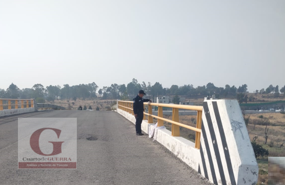 Ubican manta con mensaje amenazante en puente de Galerías, en Tlaxcala