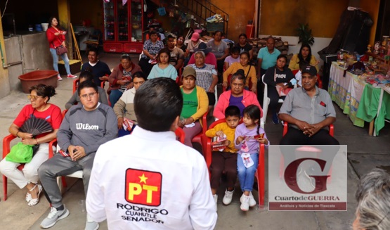 Voto para el PT, garantiza bienestar y reunificación social: Rodrigo Cuahutle