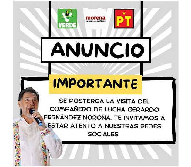 ‘Si PT no convocó a Morena no voy a Tlaxcala’, advirtió Fernández Noroña