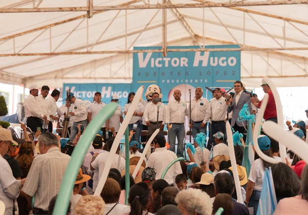 Víctor Hugo Fuentes López cierra con éxito su campaña; evidente compromiso, honestidad y respaldo de los huamantlecos