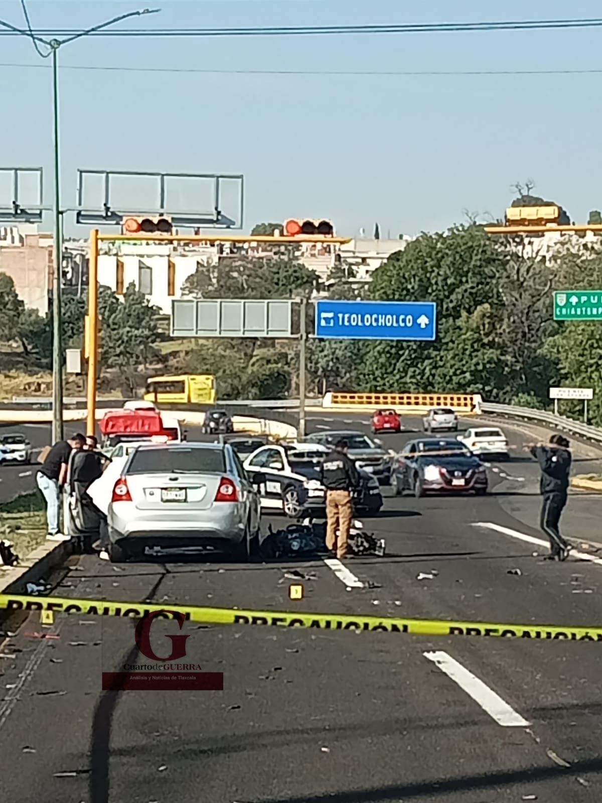 Muere motociclista tras impactar contra automóvil, en Chiautempan