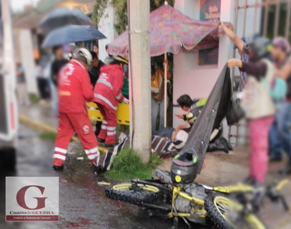 Muere motociclista  en accidente ocurrido en Chiautempan