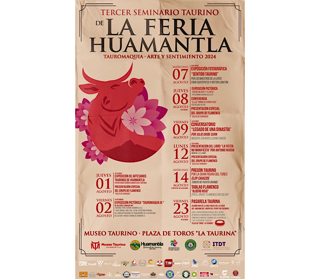 Tendrá Huamantla tercer seminario taurino ‘Tauromaquia, arte y sentimiento 2024’