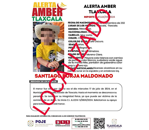 Recupera PGJE a menor de edad sustraído por su madre