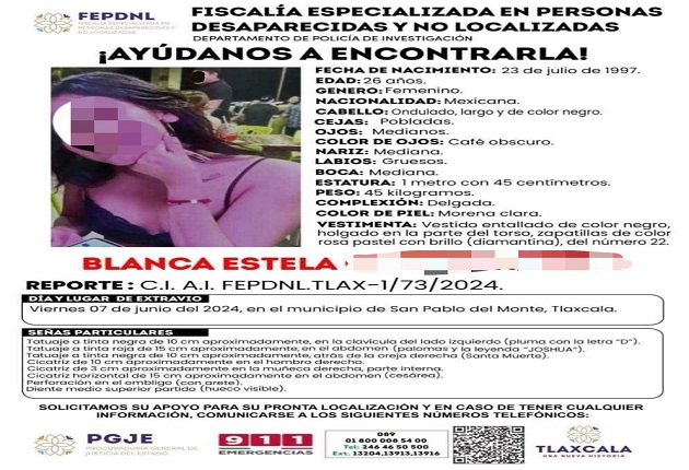 Hallan restos óseos en Tenancingo; buscan confirmar identidad de Blanca Estela N