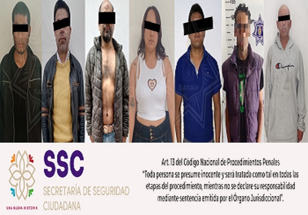SSC logra aseguramiento de siete personas por actos ilícitos