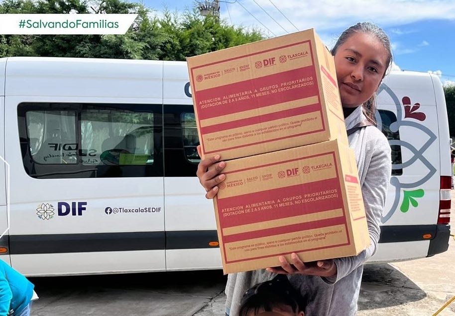 Entrega DIF Municipal y Estatal más de mil despensas a familias huamantlecas