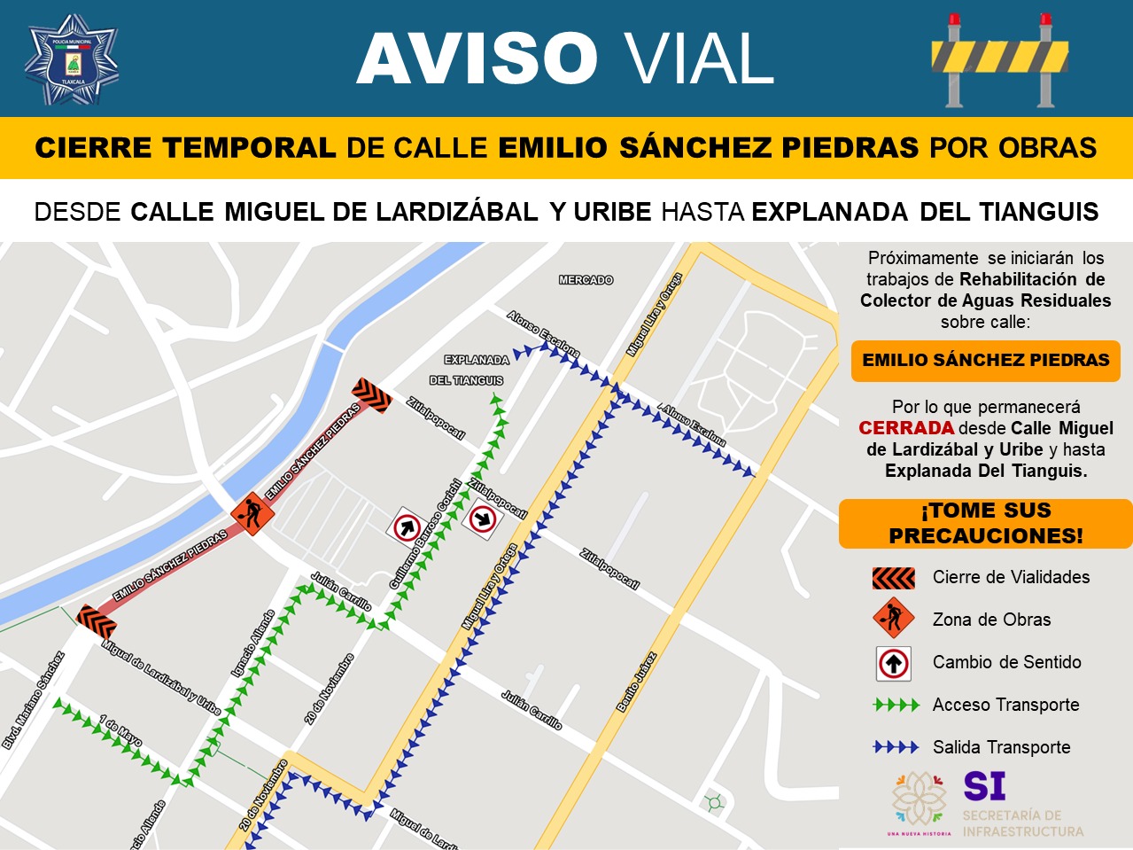 Rehabilitación del colector de aguas residuales en la capital sustituirá tubería de más de 30 años: SI