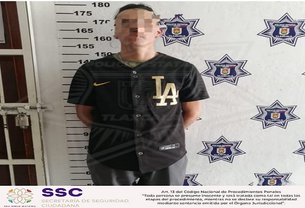 Detiene SSC a presunto narcomenudista, en Tzompantepec