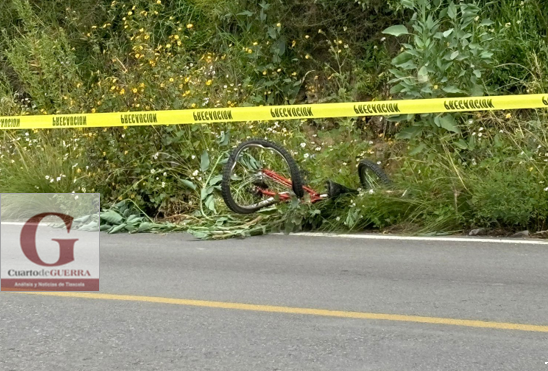Pierde la vida un hombre tras ser atropellado cuando viajaba en su bicicleta, en Atltzayanca