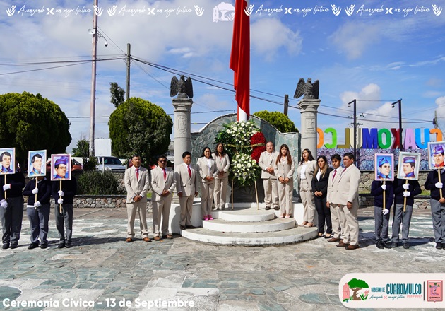 Conmemora gobierno de Cuaxomulco aniversario de la gesta heroica de los Niños Héroes de Chapultepec