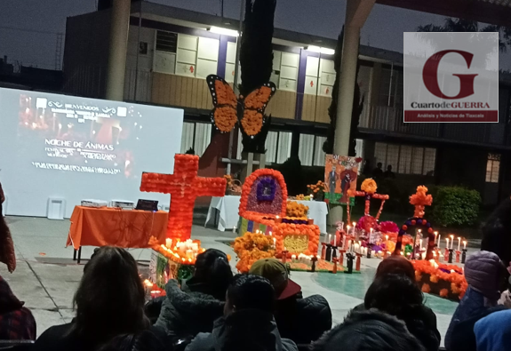 Telesecundaria 'Municipio de Tlaxcala' celebra Día de Muertos con entusiasmo y unidad