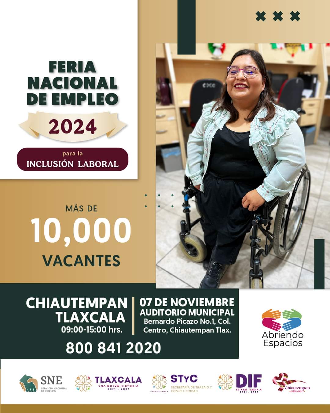 Chiautempan, sede de la Feria Nacional de Empleo con inclusión