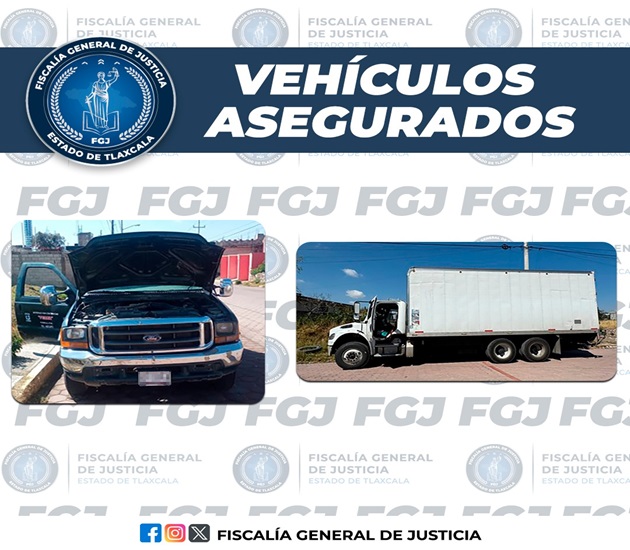 Asegura FGJE dos vehículos con reporte de robo