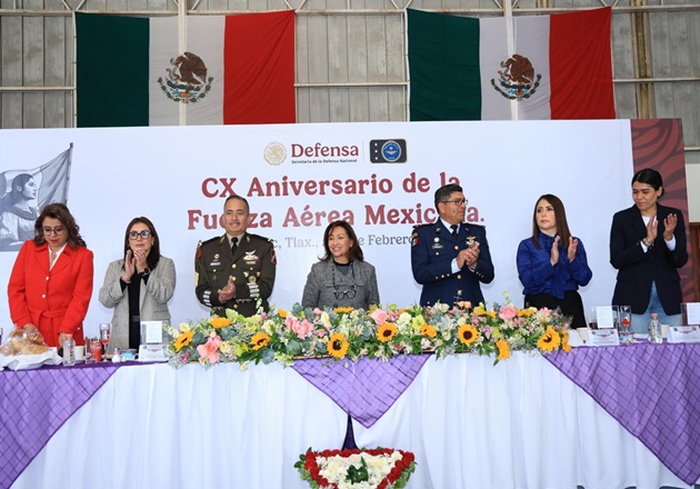 Celebran el 110 aniversario de la Fuerza Aérea Mexicana en Atlangatepec