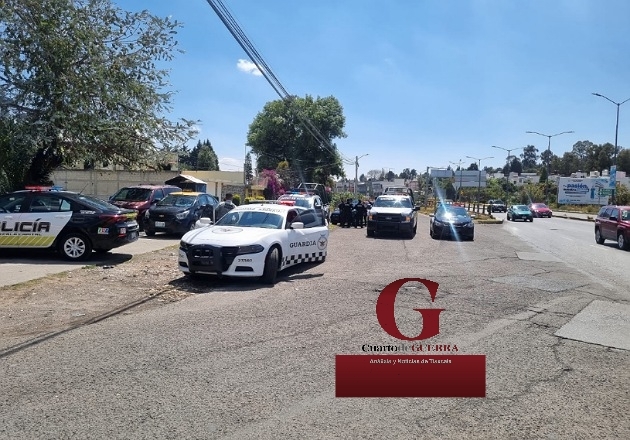 Dos personas detenidas por robo de vehículo en Tlaxcala después de persecución a tiros con la SSC