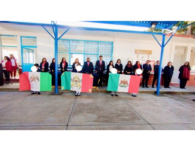 Gobierno de Xiloxoxtla conmemora el Día de la Bandera