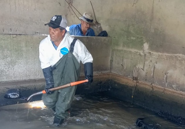 Capamh realiza trabajos de desazolve de drenaje y garantiza así el bienestar de los habitantes de San Sebastián