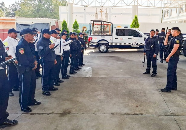 Elementos de seguridad pública de Huamantla reciben capacitación en el uso del bastón PR-24