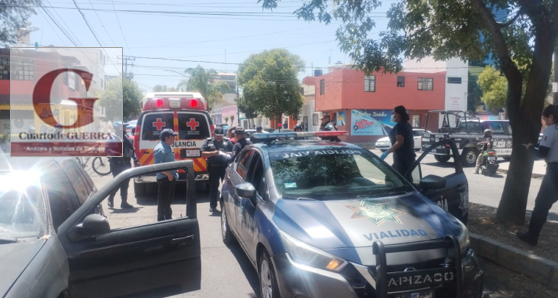 Asaltan y balean en el centro de Apizaco a un hombre