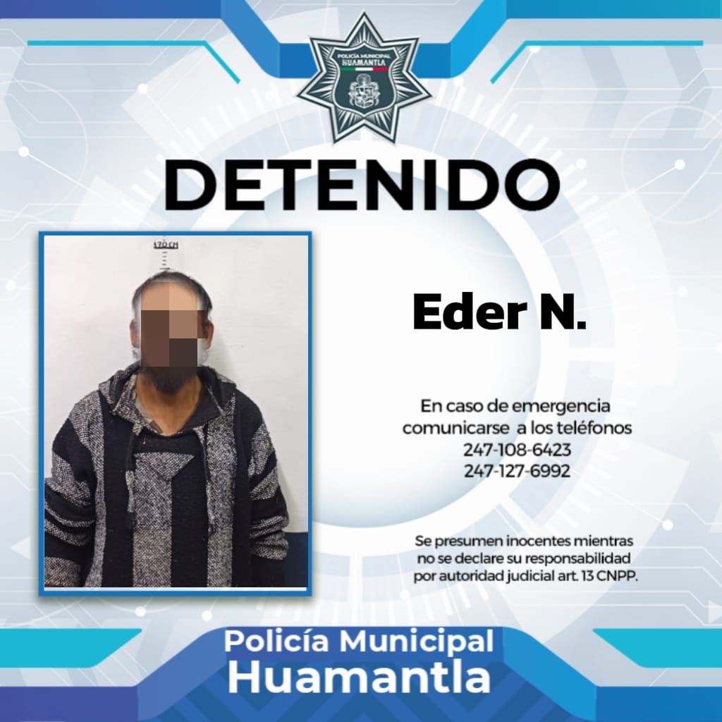 Policía Municipal de Huamantla actúa con prontitud ante caso de violencia familiar